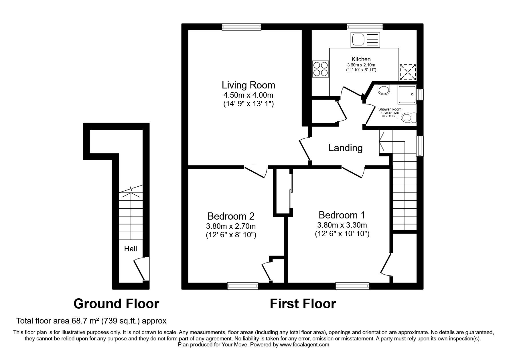 Floorplan of 2 bedroom  Flat for sale, Dick Crescent, Burntisland, Fife, KY3