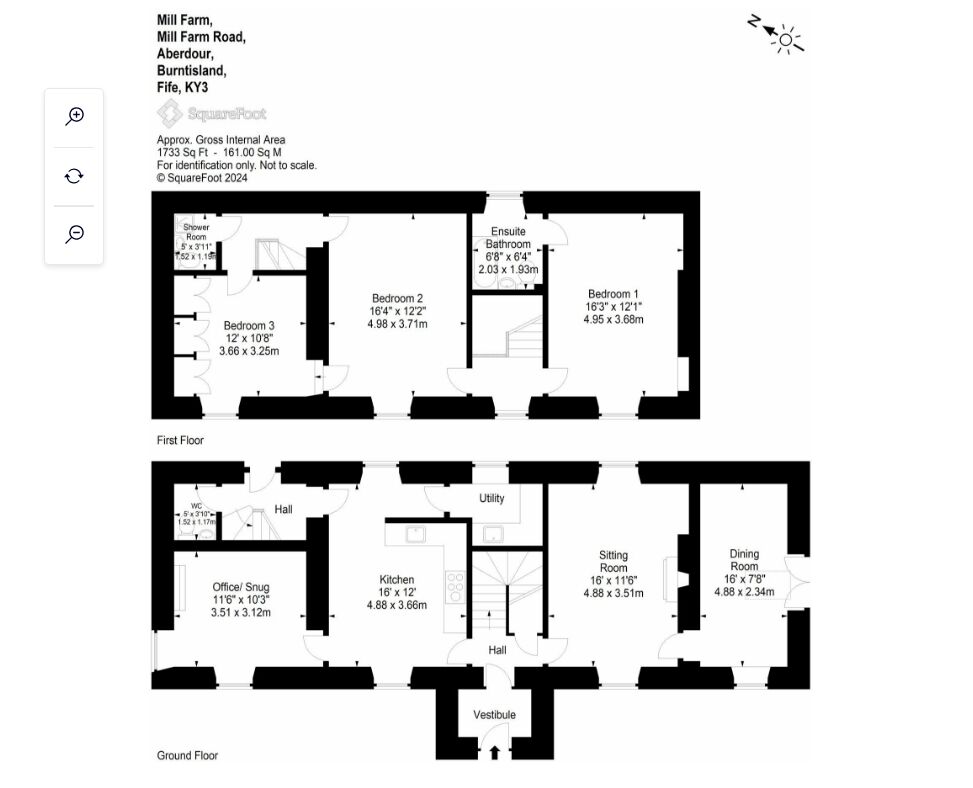 Floorplan of 3 bedroom Detached House for sale, Mill Farm Road, Aberdour, Fife, KY3