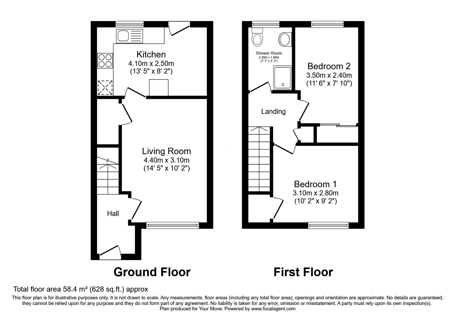 Floorplan of 2 bedroom Semi Detached House for sale, Duncanson Drive, Burntisland, Fife, KY3