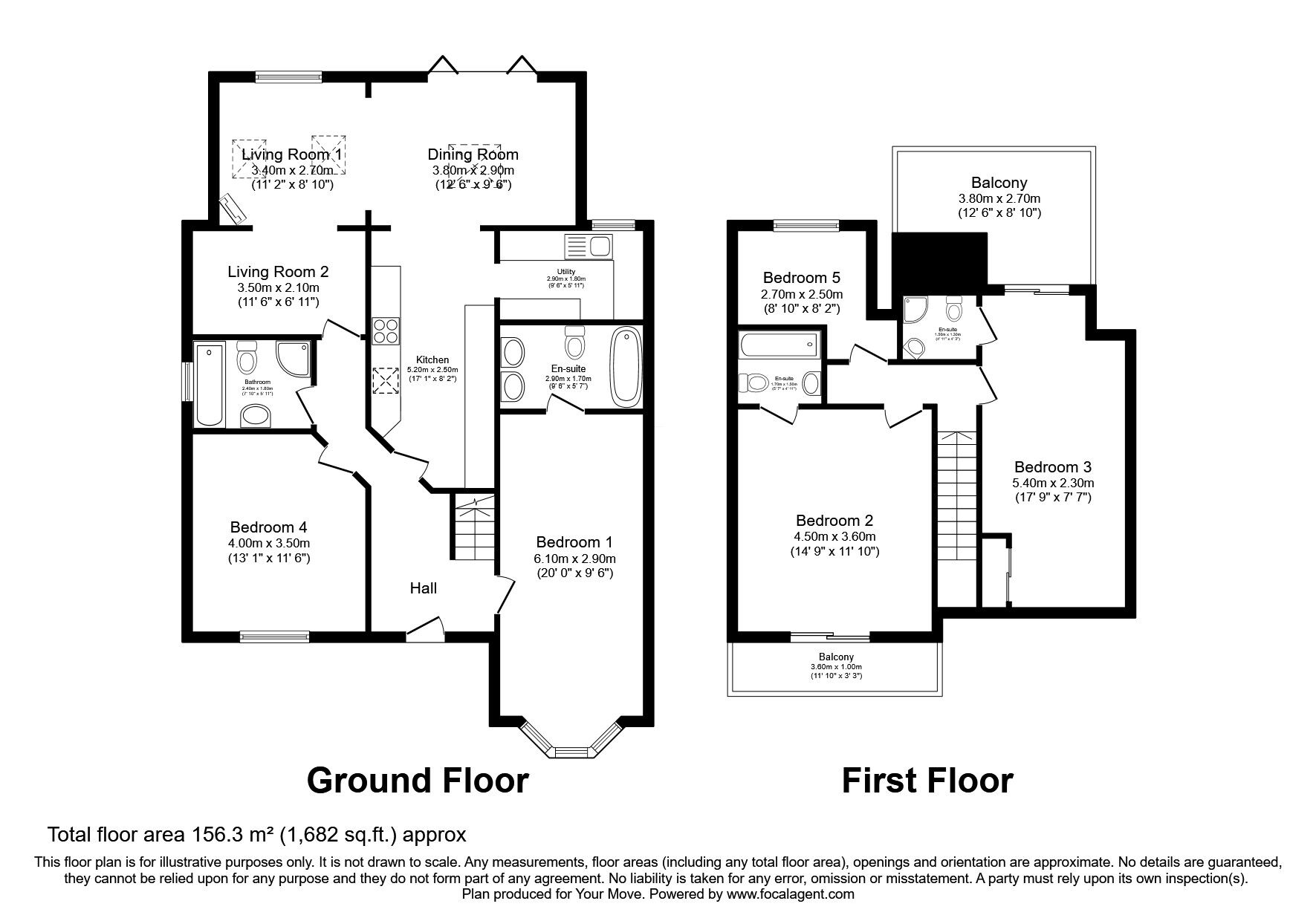 Floorplan of 5 bedroom Detached House for sale, Aberdour Road, Burntisland, Fife, KY3