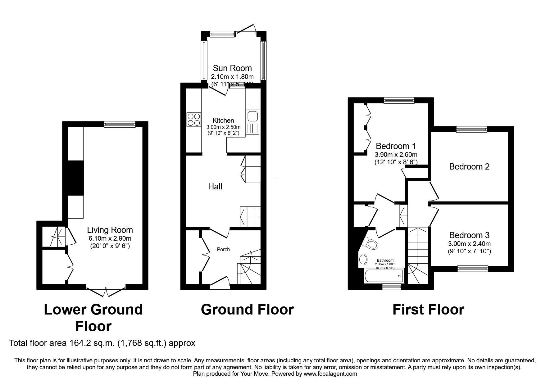 Floorplan of 3 bedroom Mid Terrace House for sale, Whinnyhill Crescent, Inverkeithing, Fife, KY11