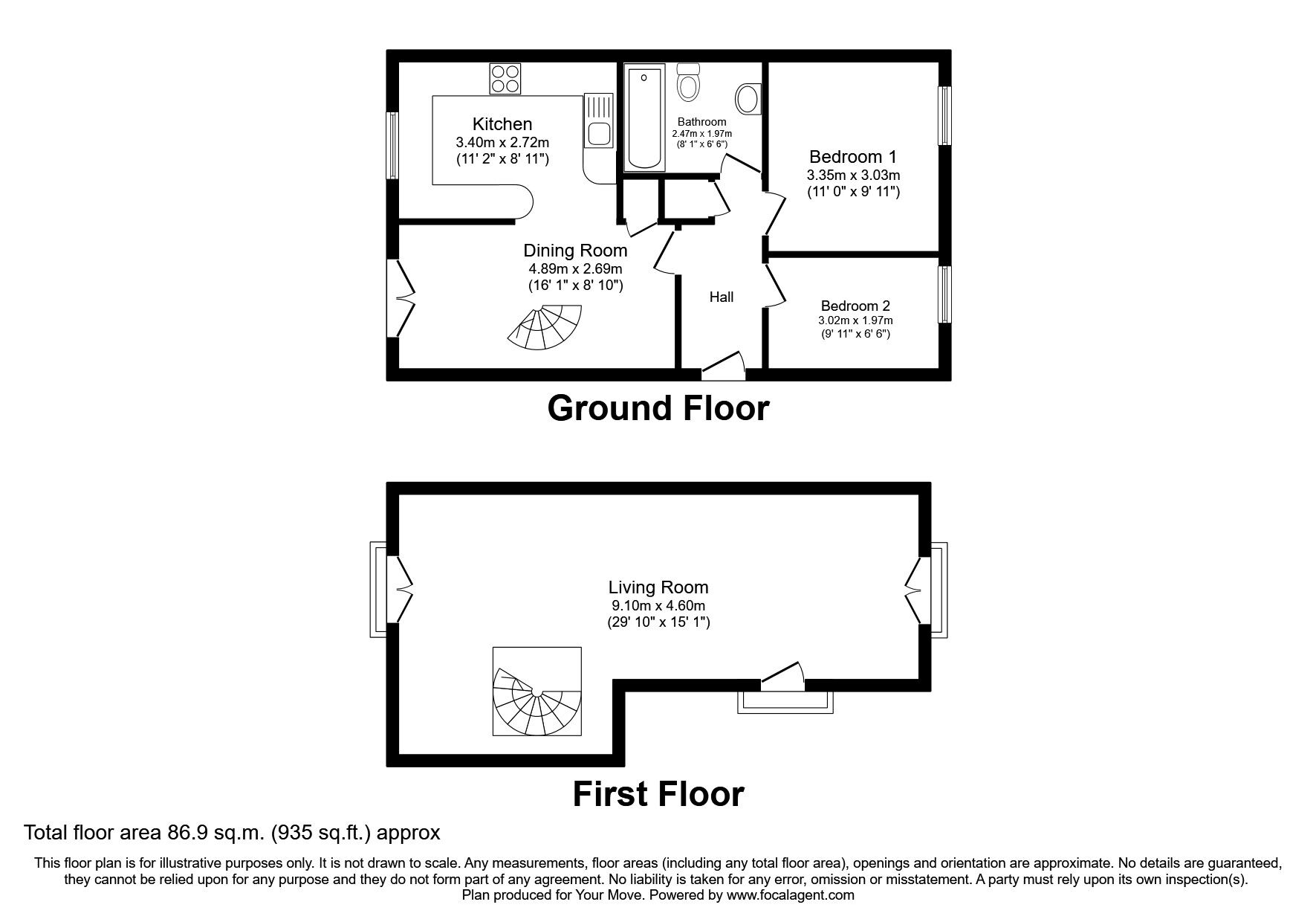 Floorplan of 2 bedroom  Flat to rent, Anchorage Mews, Thornaby, Durham, TS17