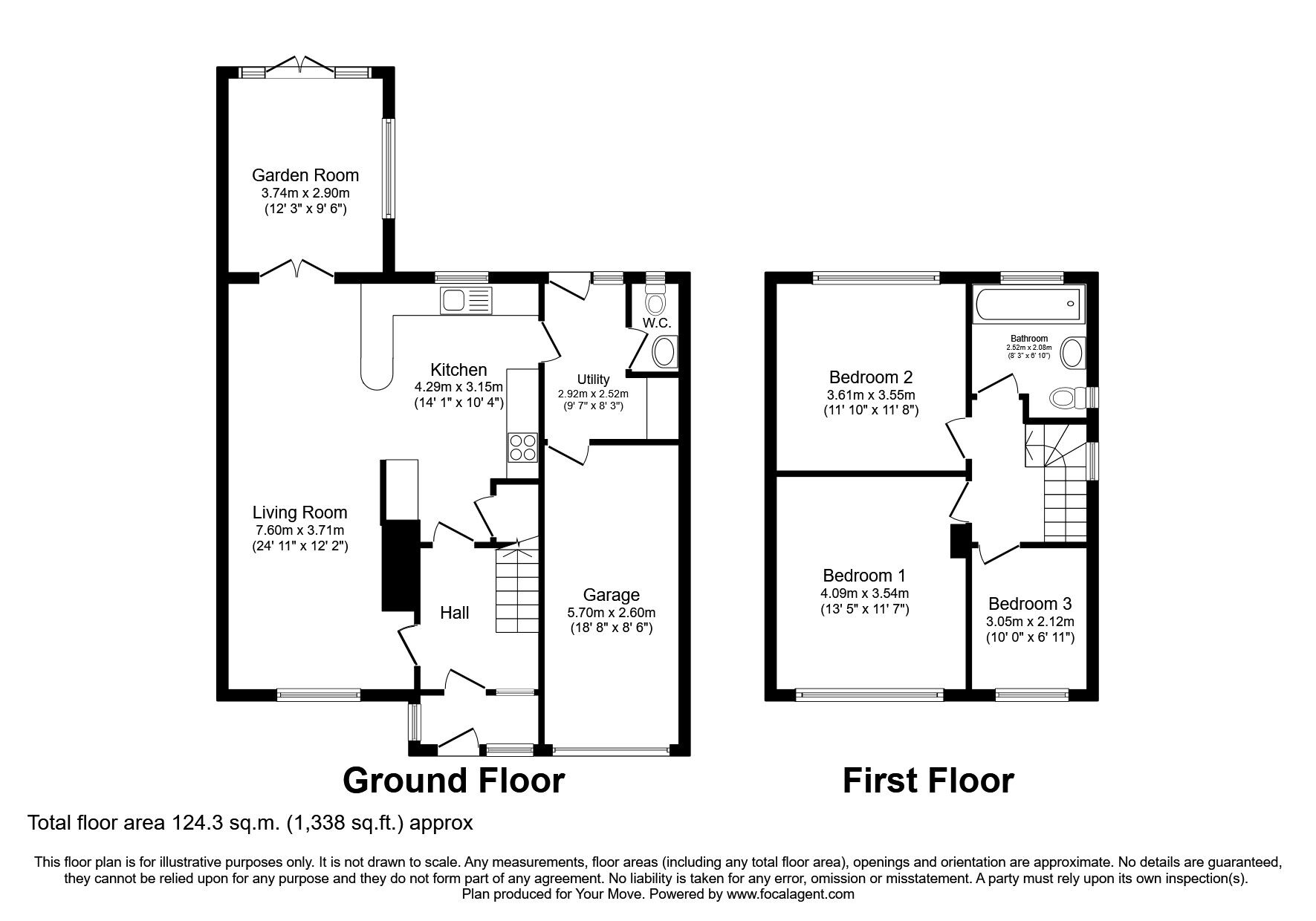 Floorplan of 3 bedroom Detached House to rent, Barnes Road, Darlington, DL3