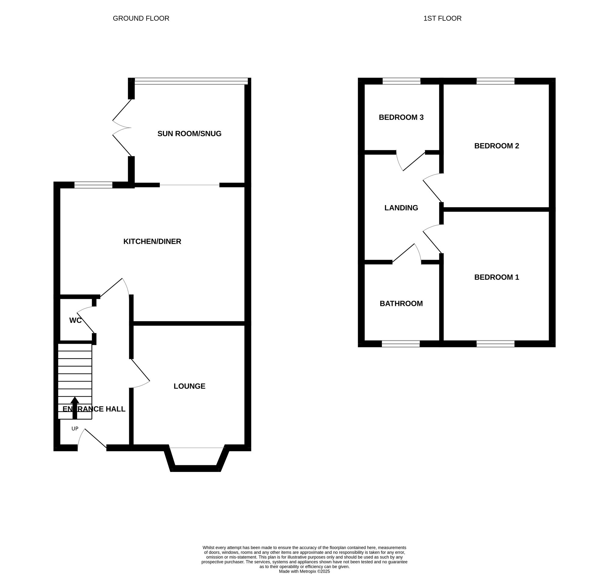 Floorplan of 3 bedroom Semi Detached House for sale, Redworth Road, Heighington Village, Durham, DL5