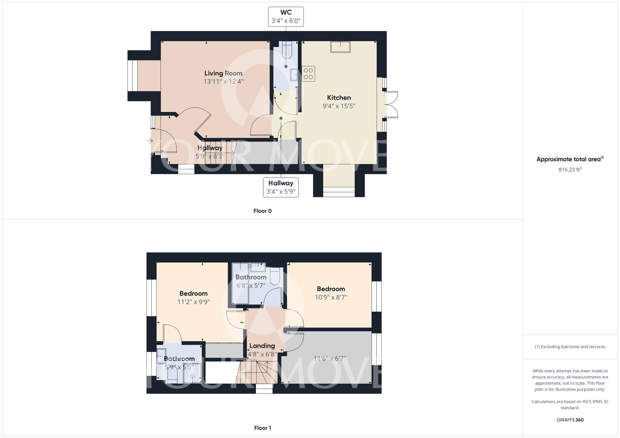 Floorplan of 3 bedroom Semi Detached House for sale, Paton Way, Darlington, Durham, DL1