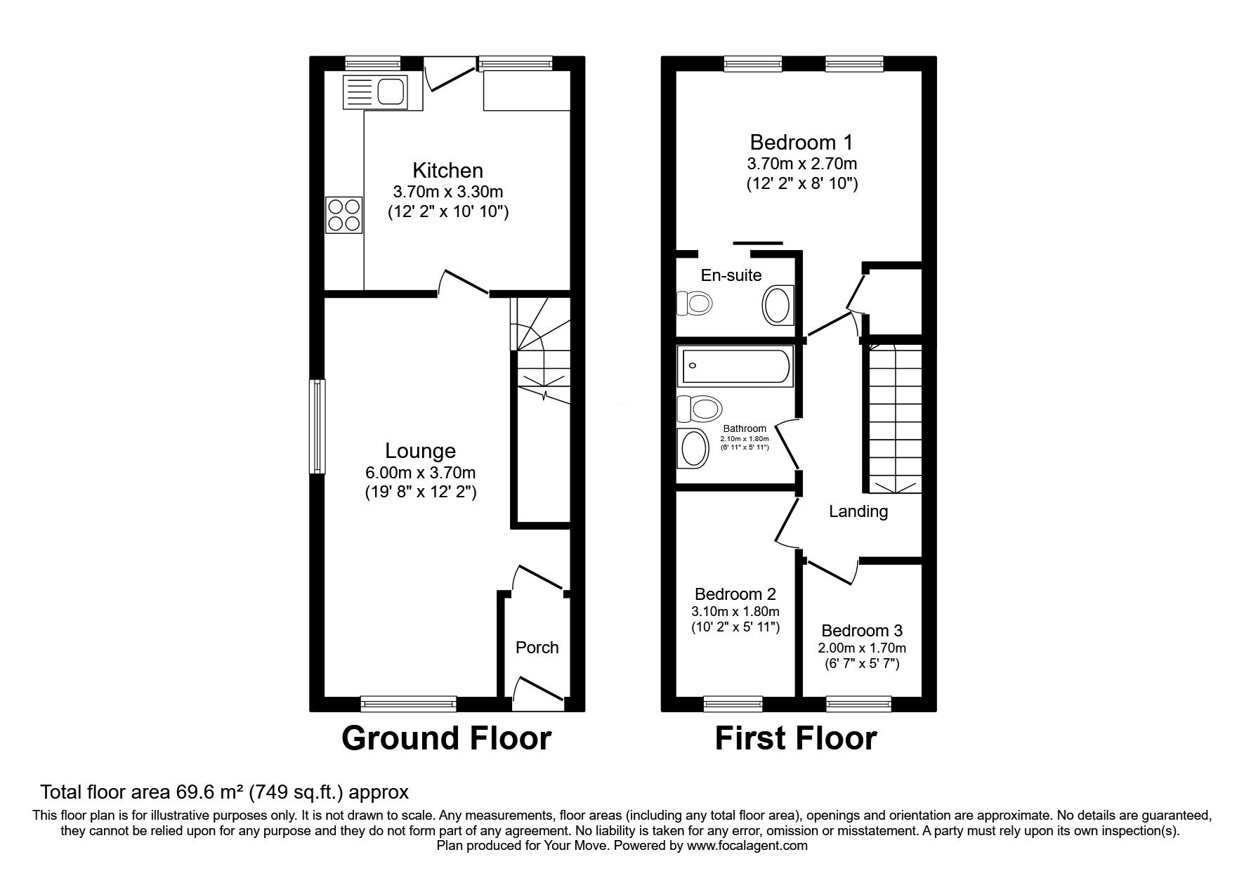 Floorplan of 3 bedroom Semi Detached House for sale, Springfield Road, Middlesbrough, North Yorkshire, TS5