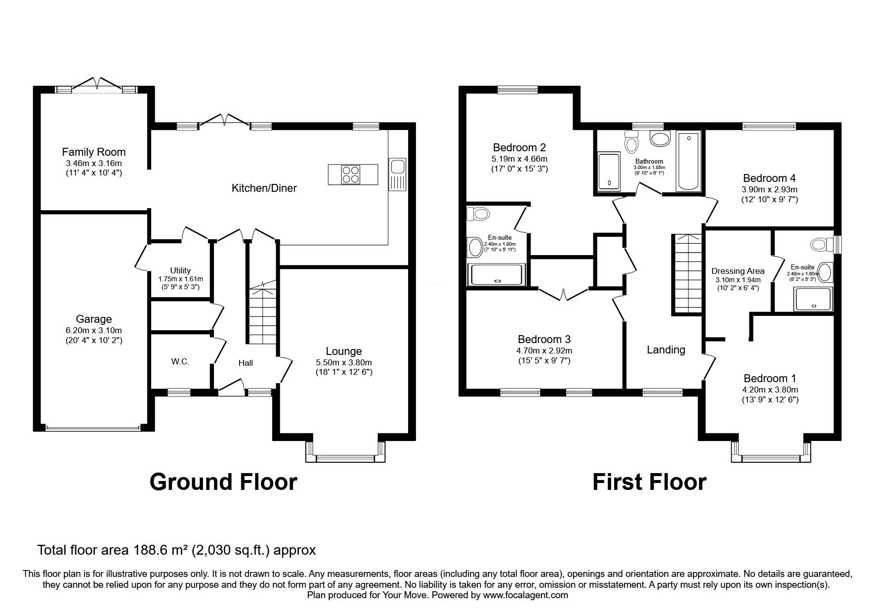 Floorplan of 4 bedroom Detached House for sale, Stoney Wood Drive, Wynyard, Durham, TS22