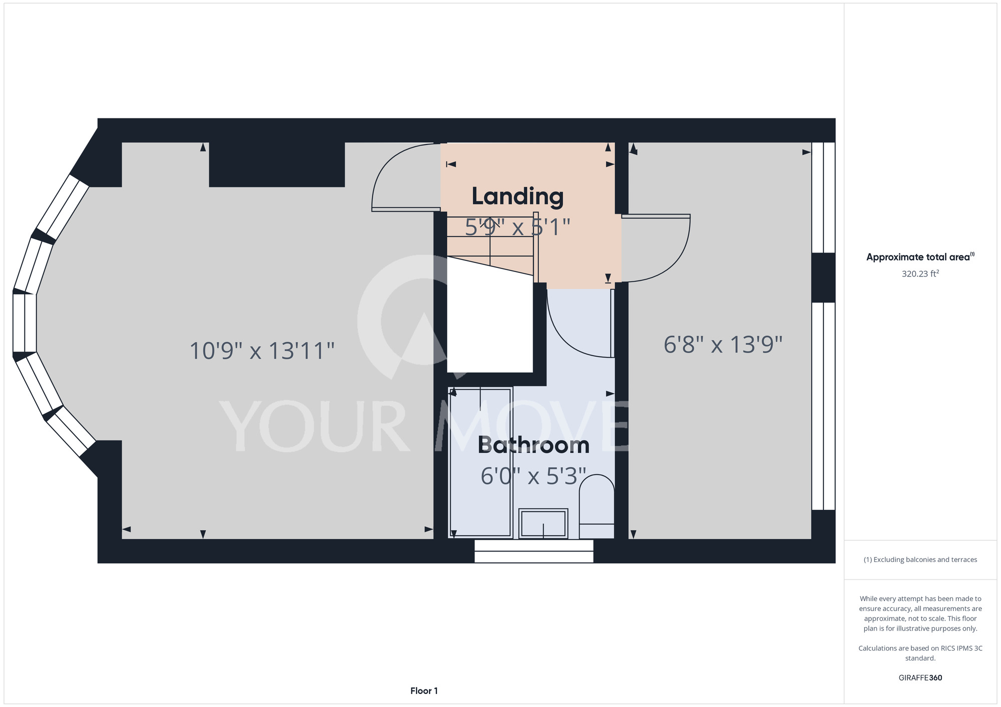 Floorplan of 2 bedroom Semi Detached House to rent, North Rise, Darlington, Durham, DL3