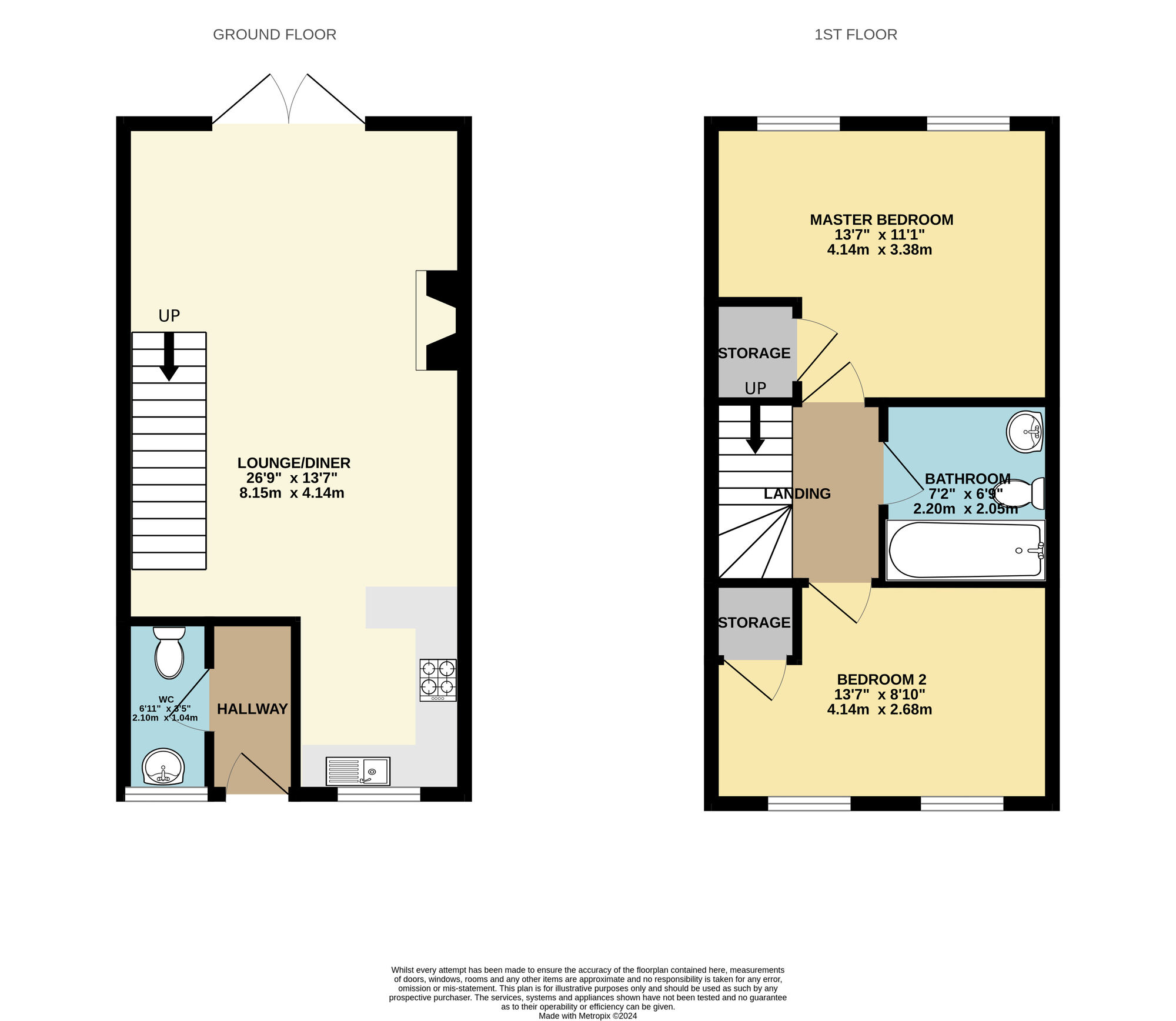 Floorplan of 2 bedroom Semi Detached House for sale, Hunt Mews, Darlington, Durham, DL2