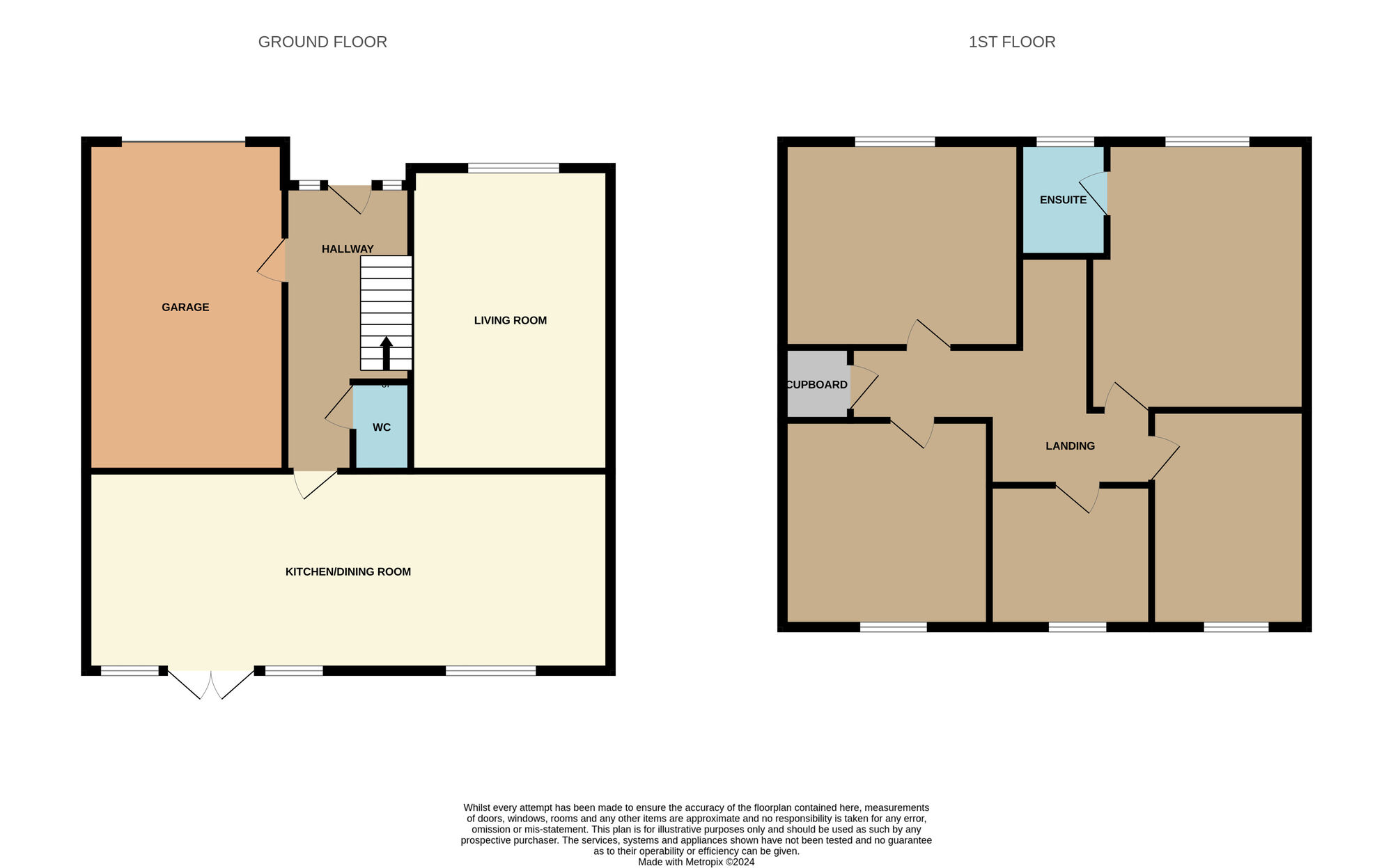 Floorplan of 4 bedroom Detached House for sale, Yew Tree Close, Hurworth, Durham, DL2