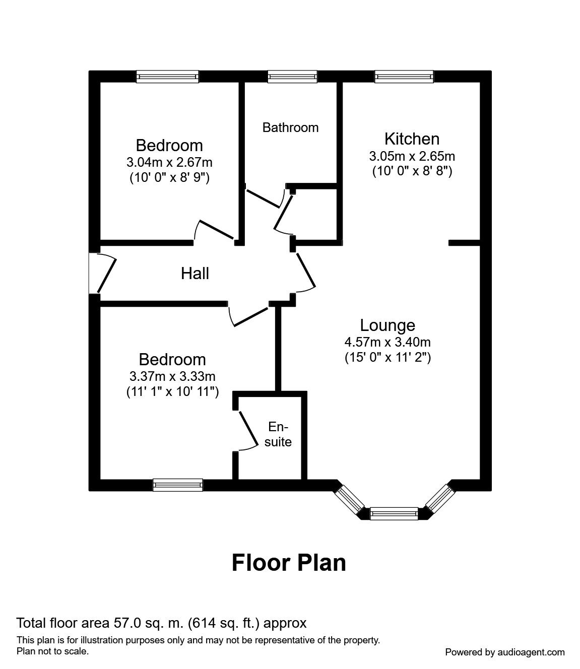 Floorplan of 2 bedroom  Flat to rent, Mulberry Wynd, Stockton-on-Tees, Durham, TS18