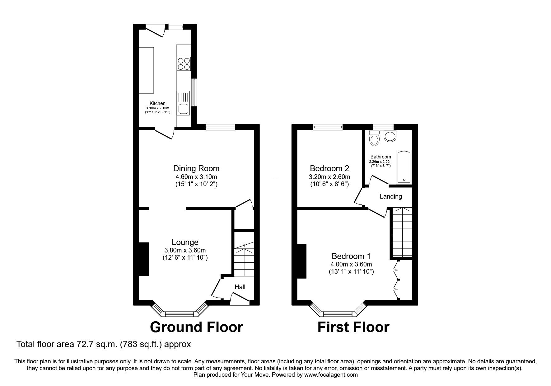 Floorplan of 2 bedroom Semi Detached House for sale, Park Lane, Darlington, DL1