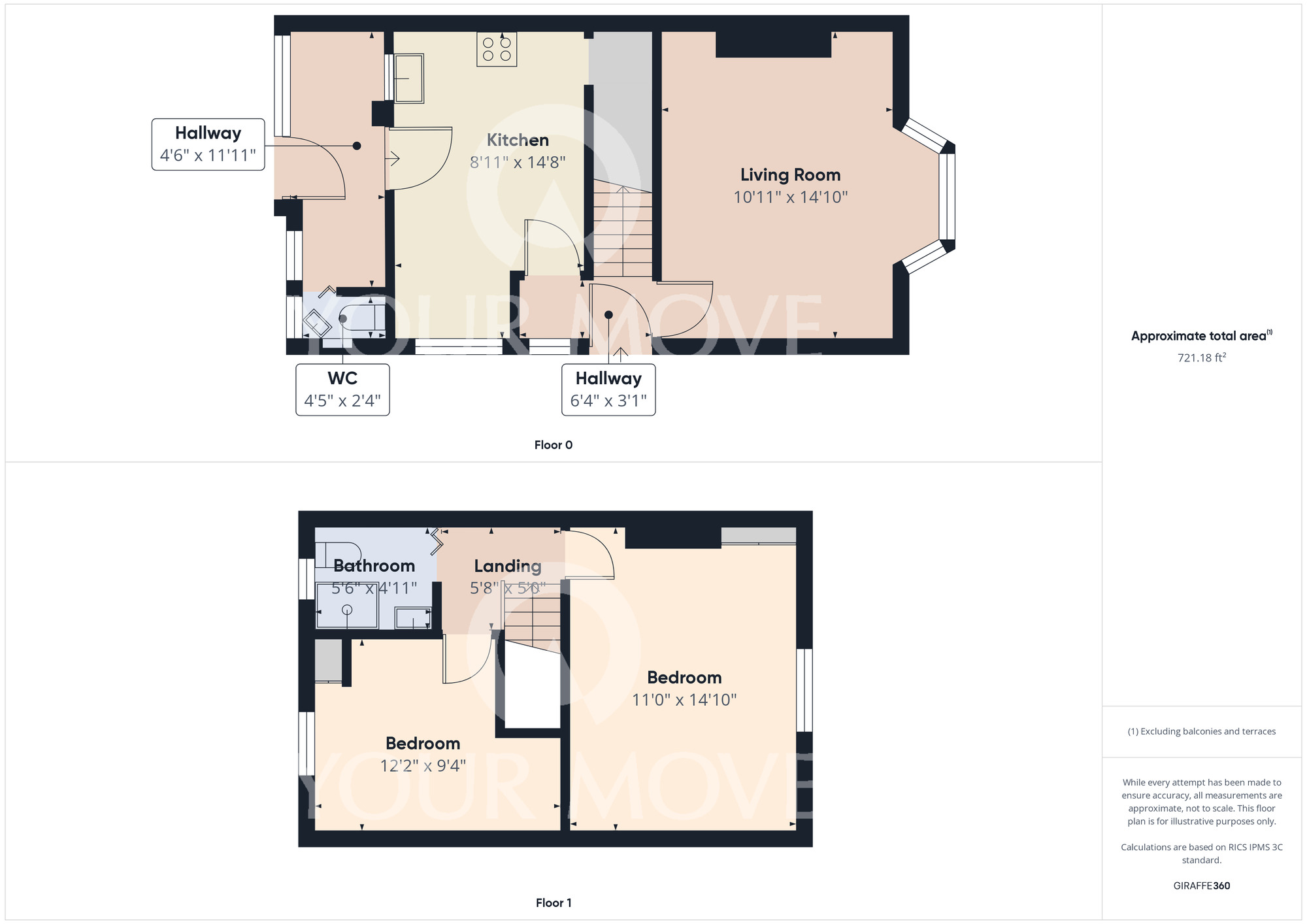 Floorplan of 2 bedroom Semi Detached House for sale, Stockton Road, Darlington, DL1