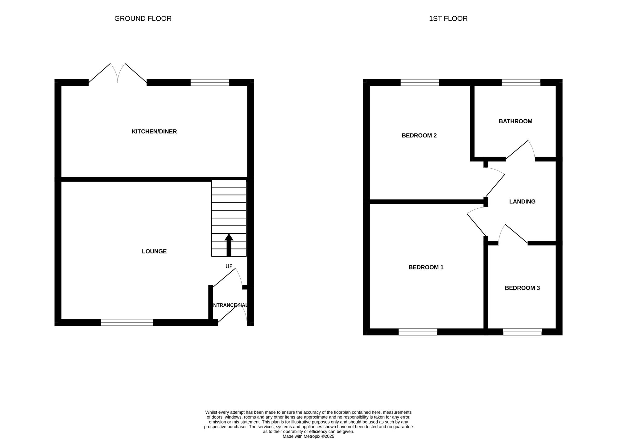 Floorplan of 3 bedroom End Terrace House for sale, Sutcliffe Court, Darlington, Durham, DL3