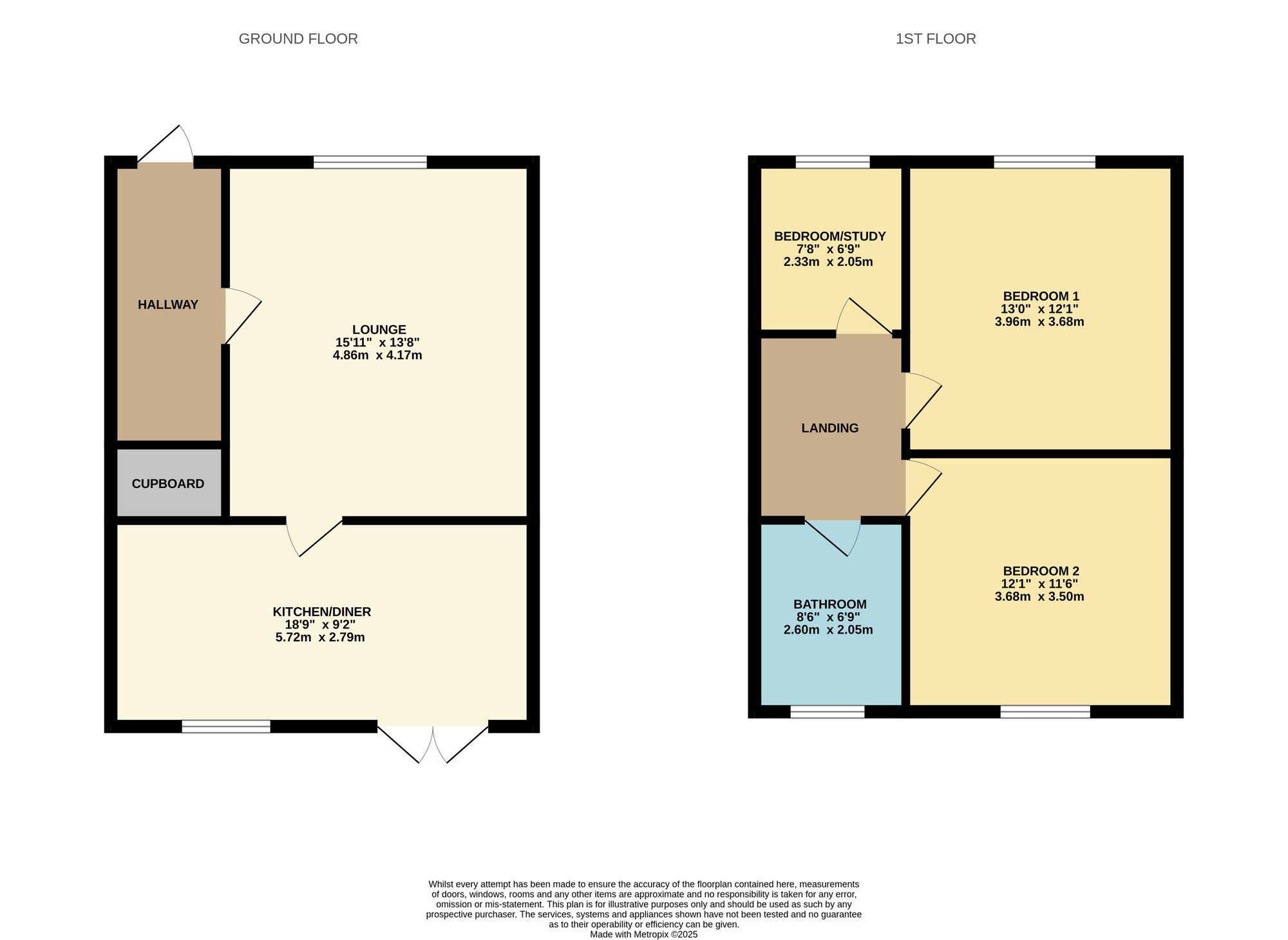 Floorplan of 3 bedroom Mid Terrace House for sale, Emley Moor Road, Darlington, DL1