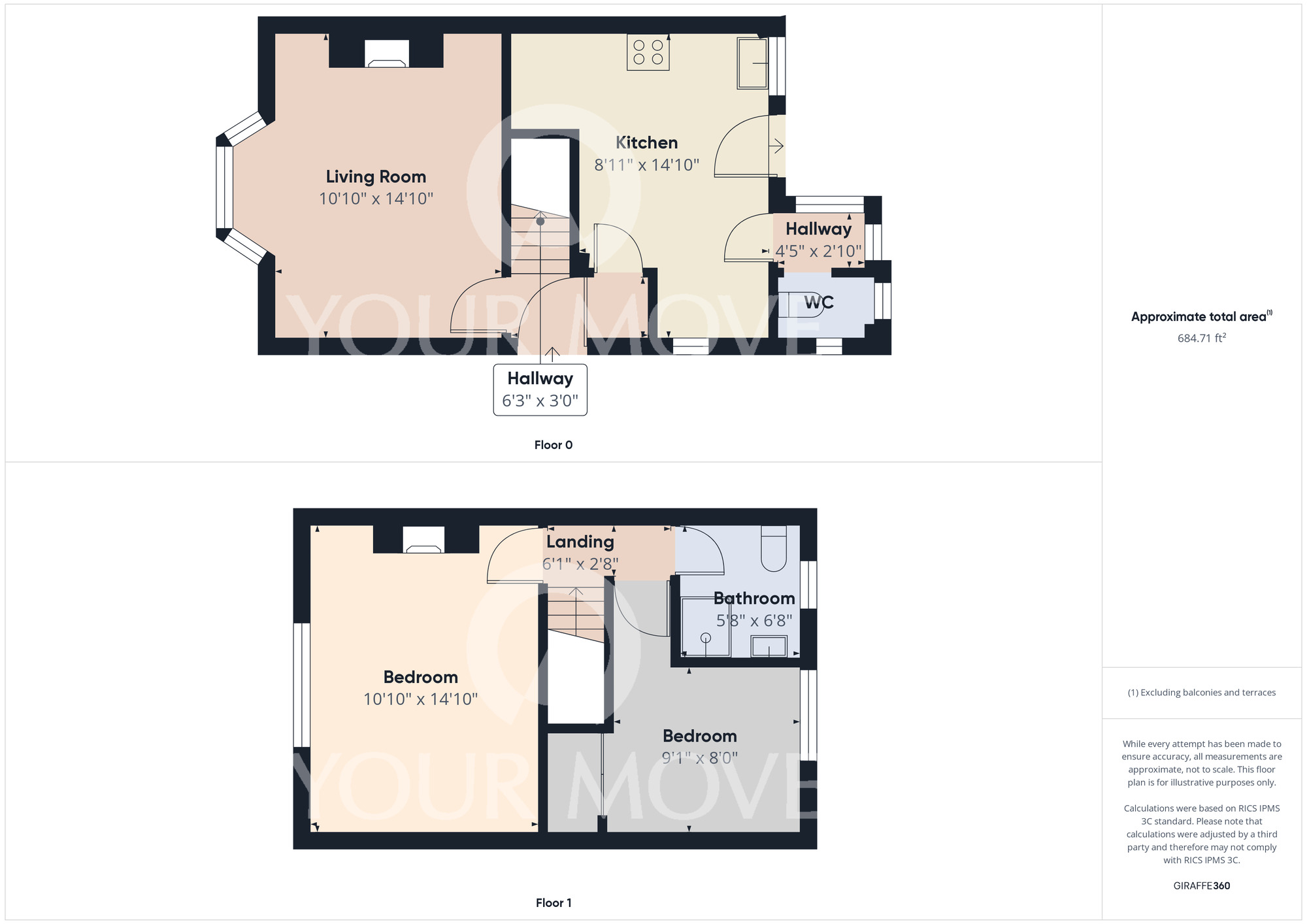 Floorplan of 2 bedroom Semi Detached House for sale, Leyburn Road, Darlington, Durham, DL1