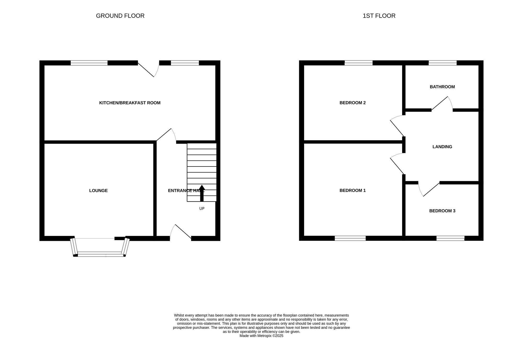 Floorplan of 3 bedroom End Terrace House for sale, Longfield Road, Darlington, Durham, DL3