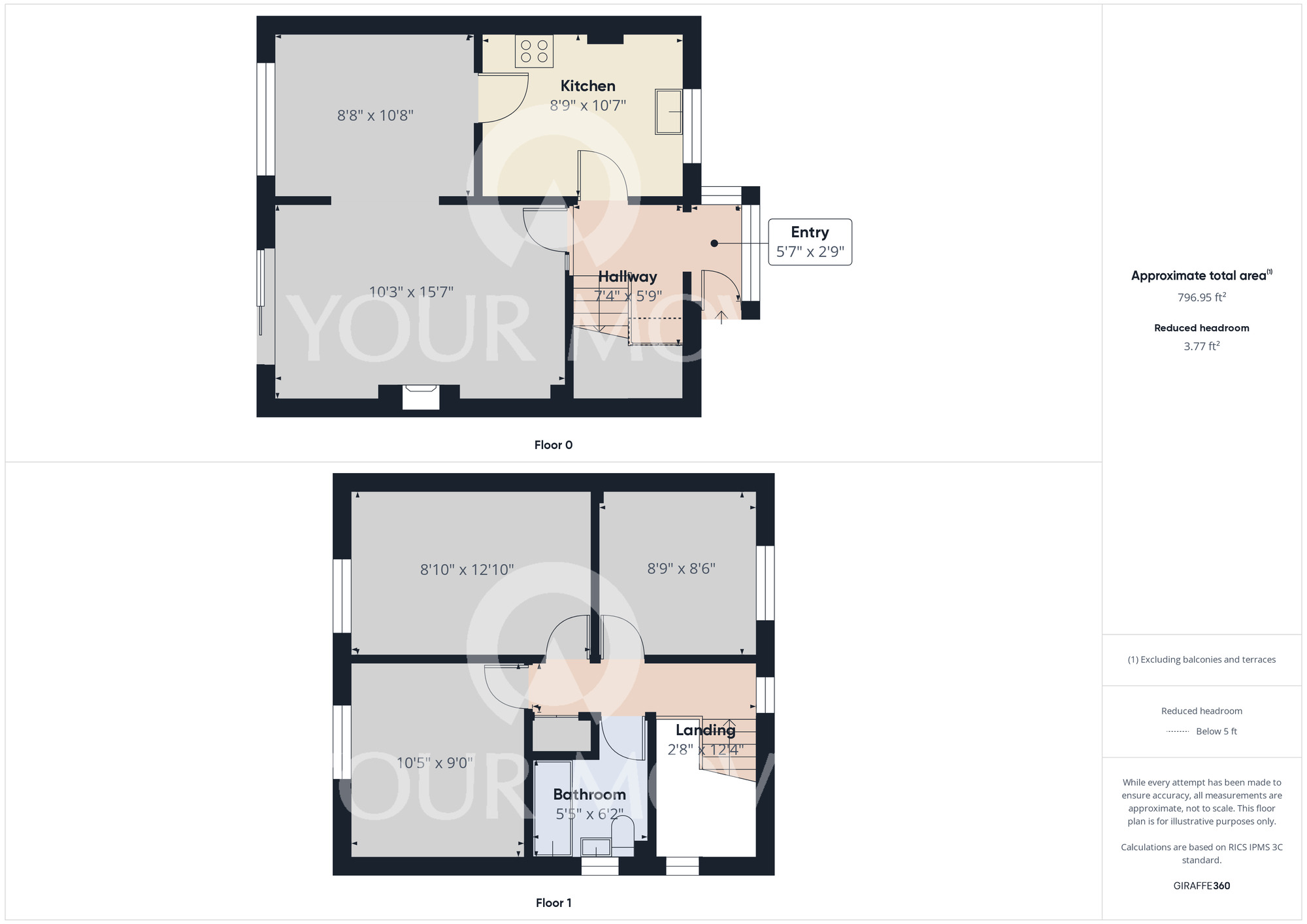 Floorplan of 3 bedroom Detached House for sale, Stonehaven Way, Darlington, Durham, DL1