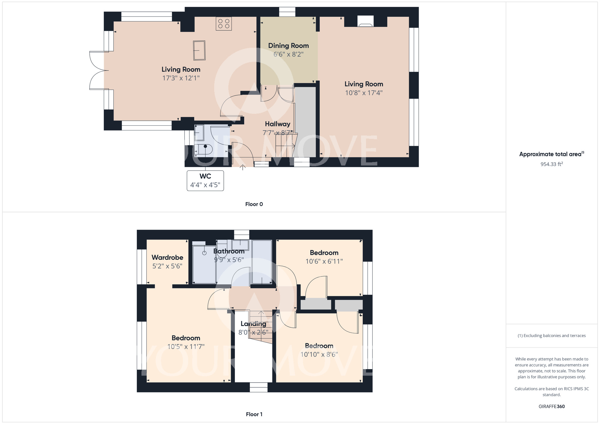 Floorplan of 3 bedroom Detached House for sale, Hardwick Court, Newton Aycliffe, Durham, DL5