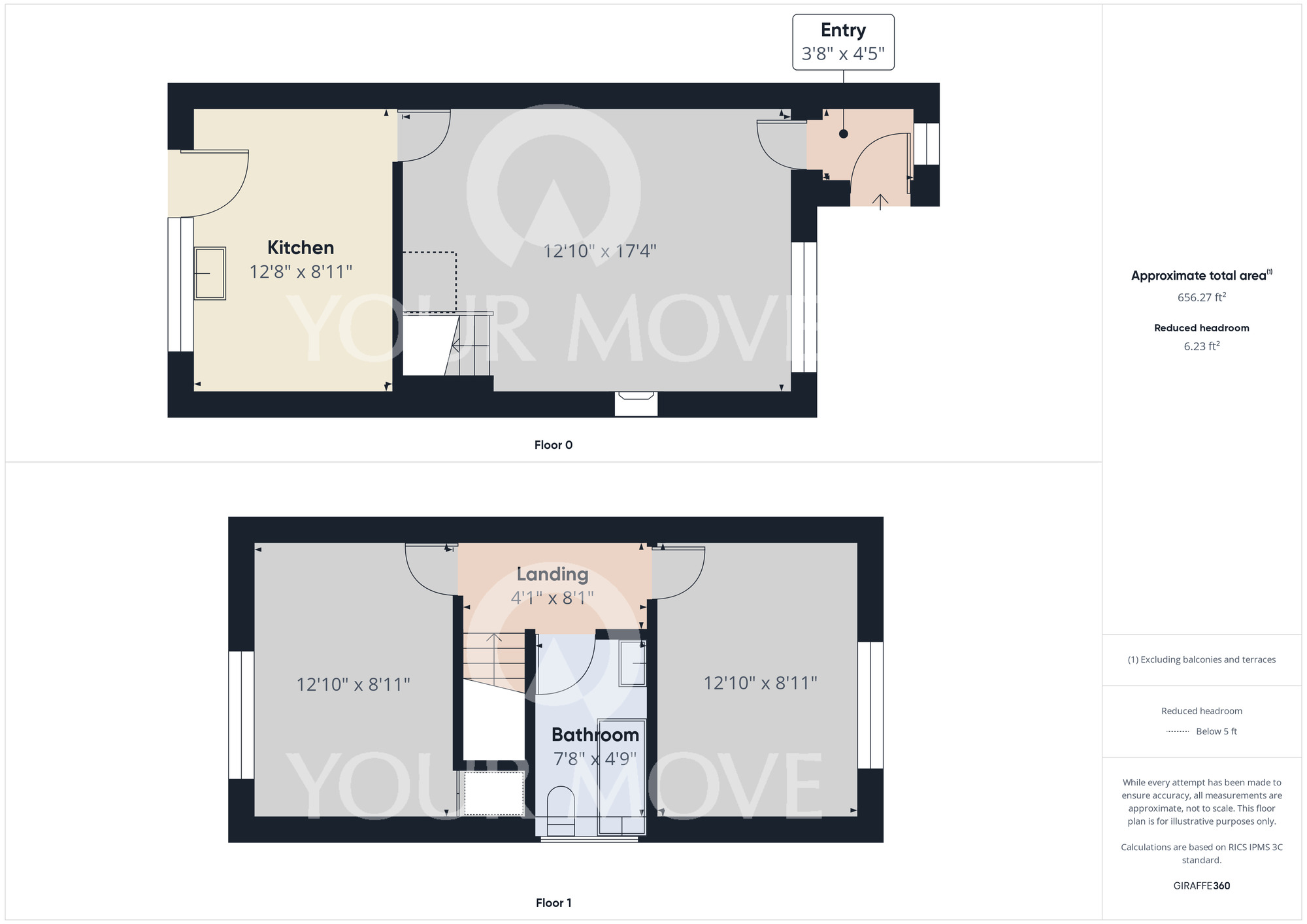 Floorplan of 2 bedroom Semi Detached House for sale, Ivywood Court, Darlington, Durham, DL3