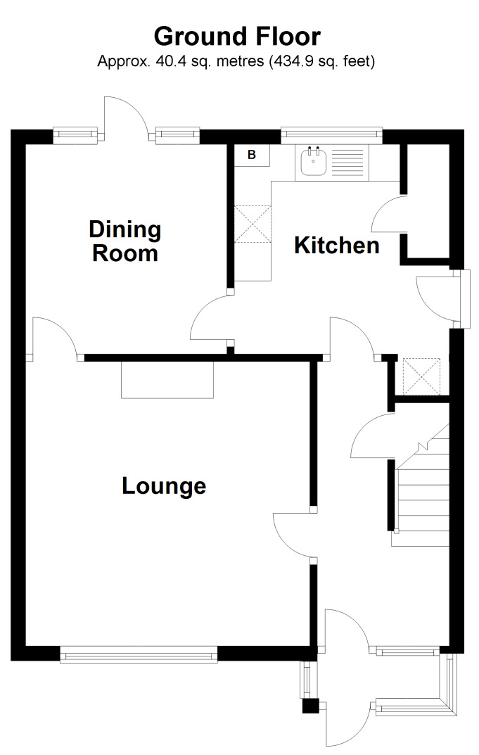 Floorplan of 3 bedroom Semi Detached House for sale, Churchill Avenue, Walmer, Kent, CT14