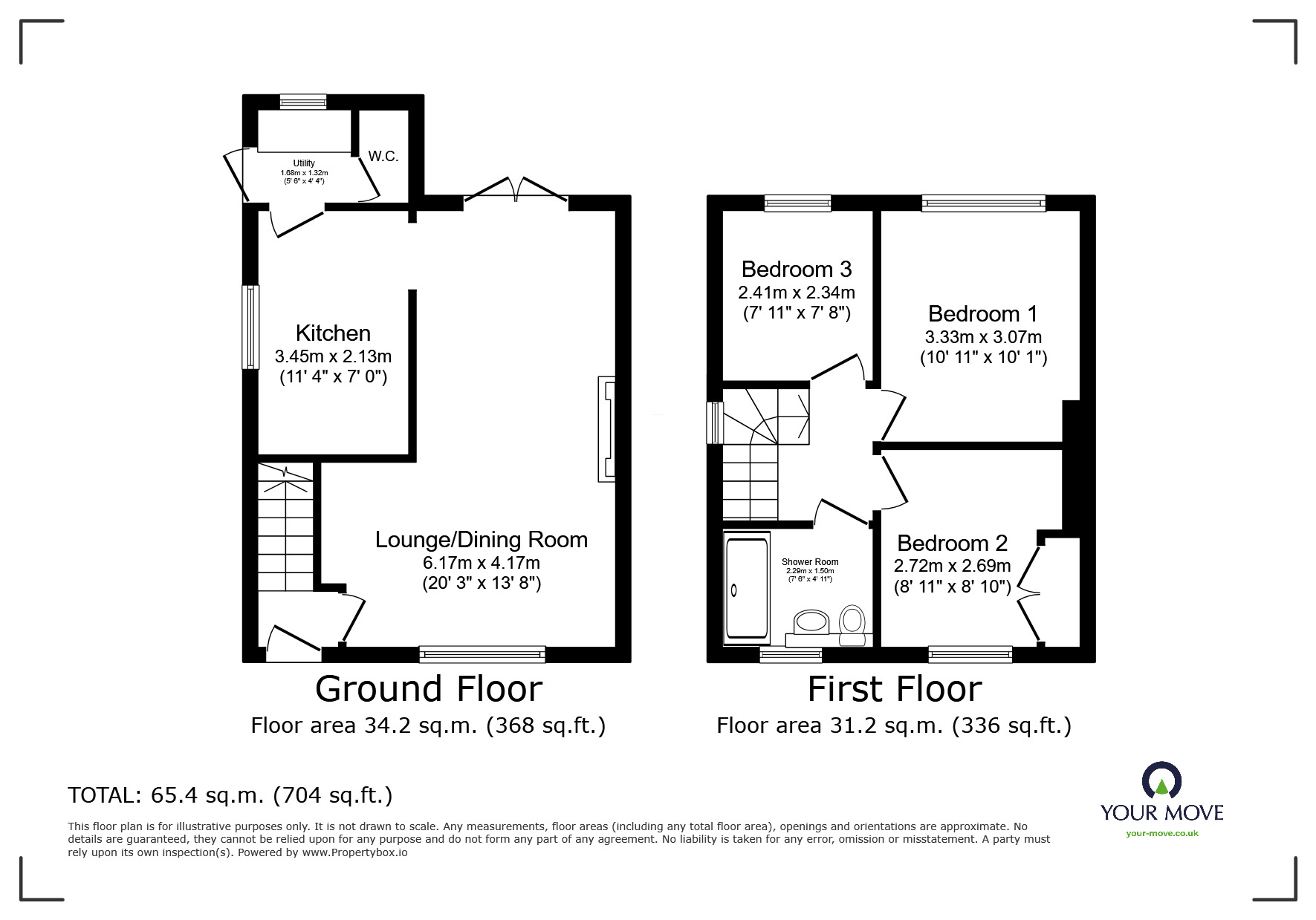 Floorplan of 3 bedroom Semi Detached House for sale, Lydia Road, Walmer, Kent, CT14