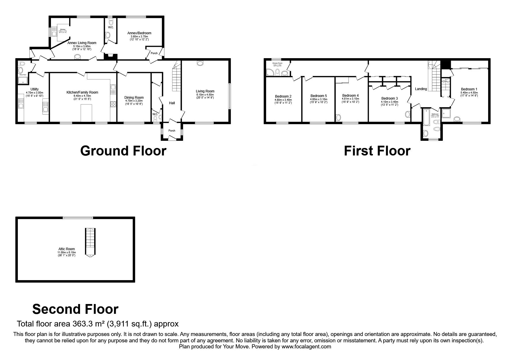 Floorplan of 5 bedroom Detached House for sale, Strathpeffer, Highland, IV14