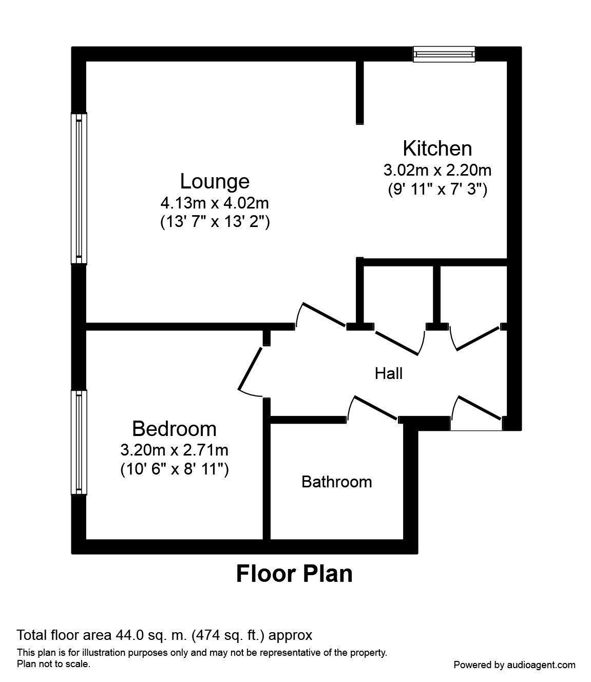 Floorplan of 1 bedroom  Flat to rent, Armthorpe Road, Doncaster, South Yorkshire, DN2