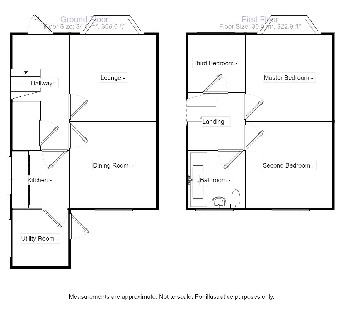 Floorplan of 3 bedroom Semi Detached House to rent, Dunleary Road, Doncaster, South Yorkshire, DN2