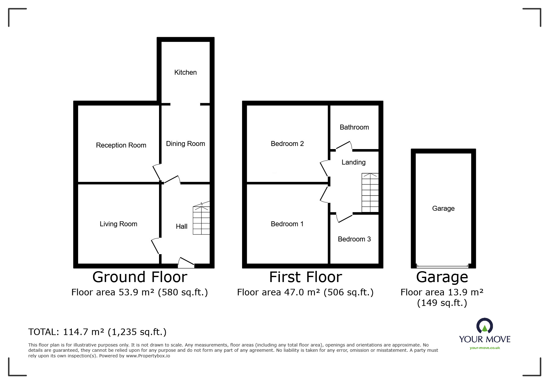 Floorplan of 3 bedroom Semi Detached House to rent, West Grove, Doncaster, South Yorkshire, DN2