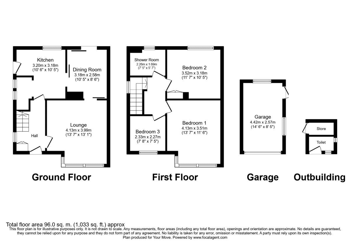 Floorplan of 3 bedroom Semi Detached House to rent, Dargle Avenue, Doncaster, South Yorkshire, DN2