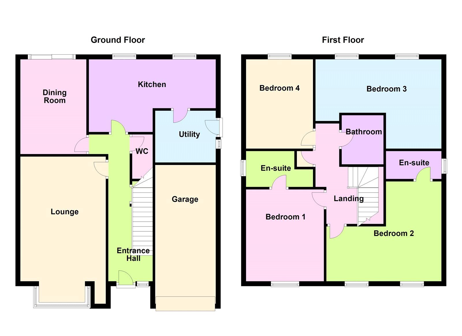 Floorplan of 4 bedroom Detached House for sale, Windsor Court, Dunsville, South Yorkshire, DN7