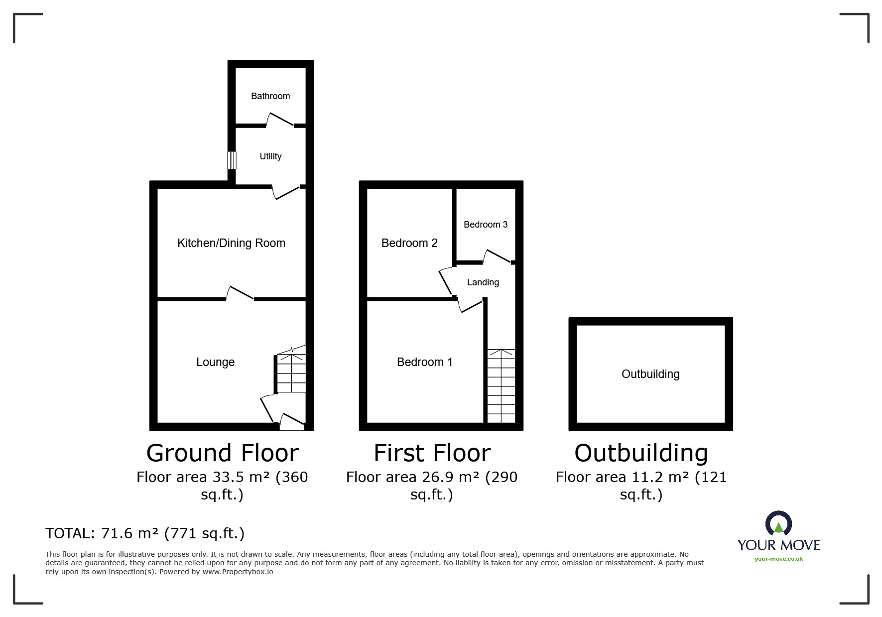 Floorplan of 3 bedroom Mid Terrace House to rent, Normanby Road, Thealby, Lincolnshire, DN15