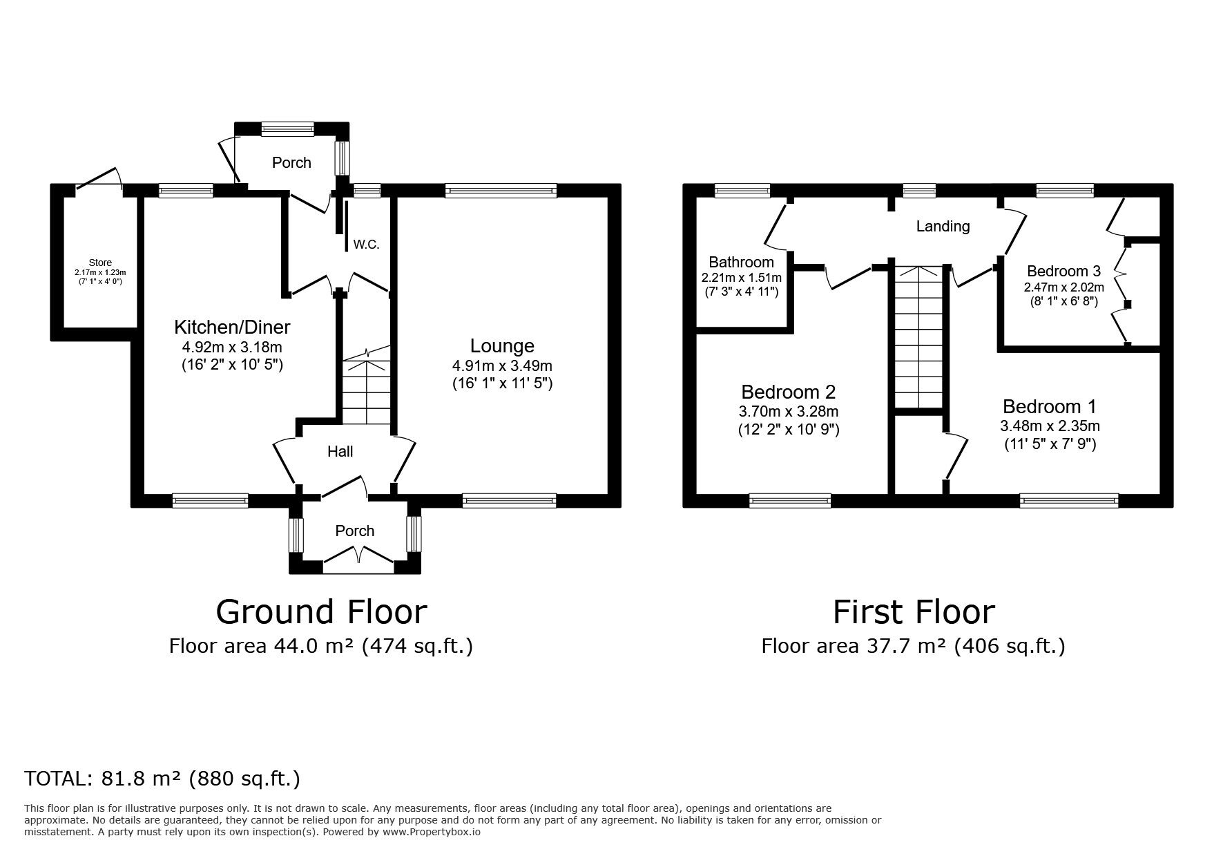 Floorplan of 3 bedroom Semi Detached House for sale, Doncaster Road, Armthorpe, South Yorkshire, DN3