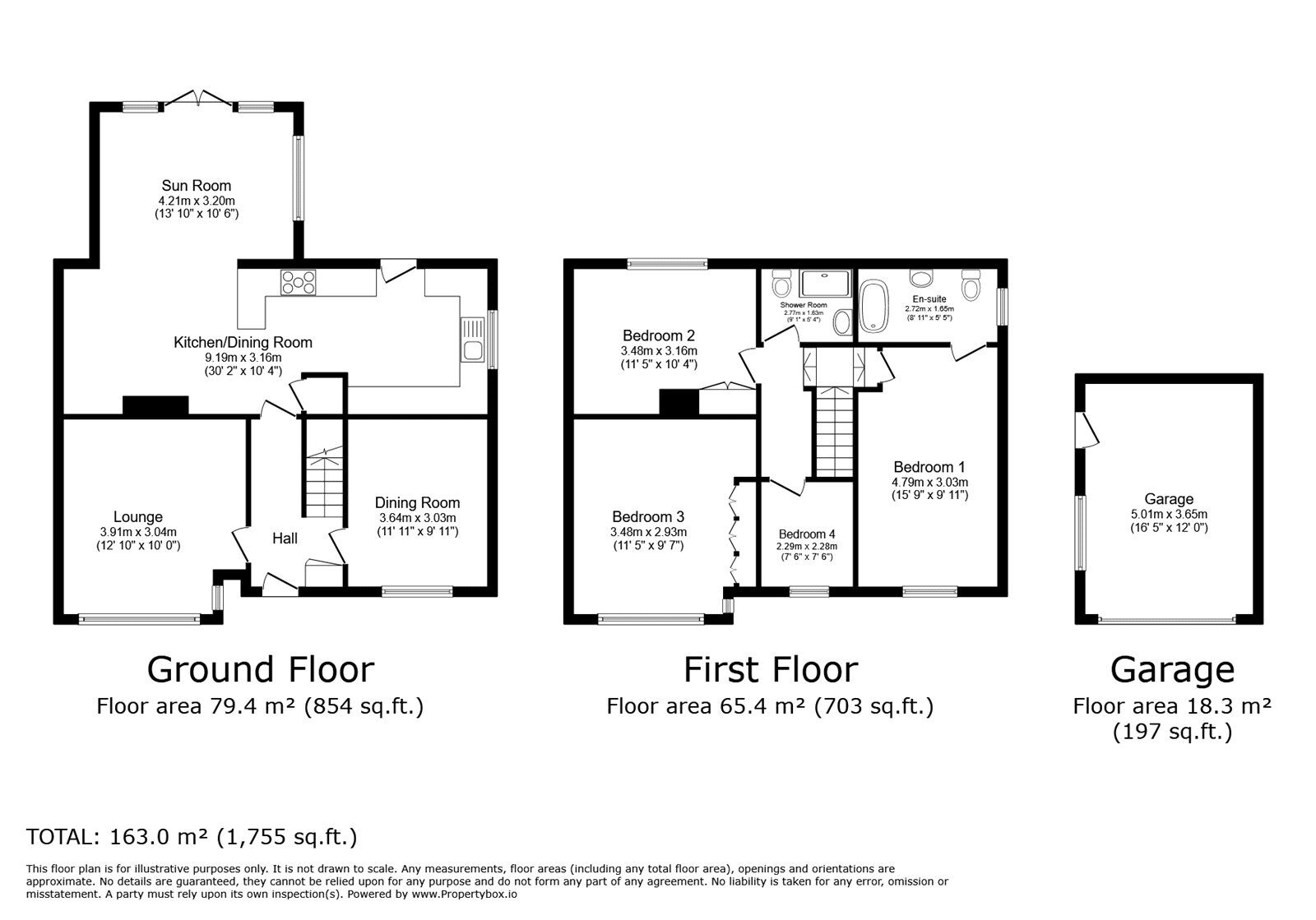 Floorplan of 4 bedroom Semi Detached House for sale, Oxton Drive, Warmsworth, South Yorkshire, DN4