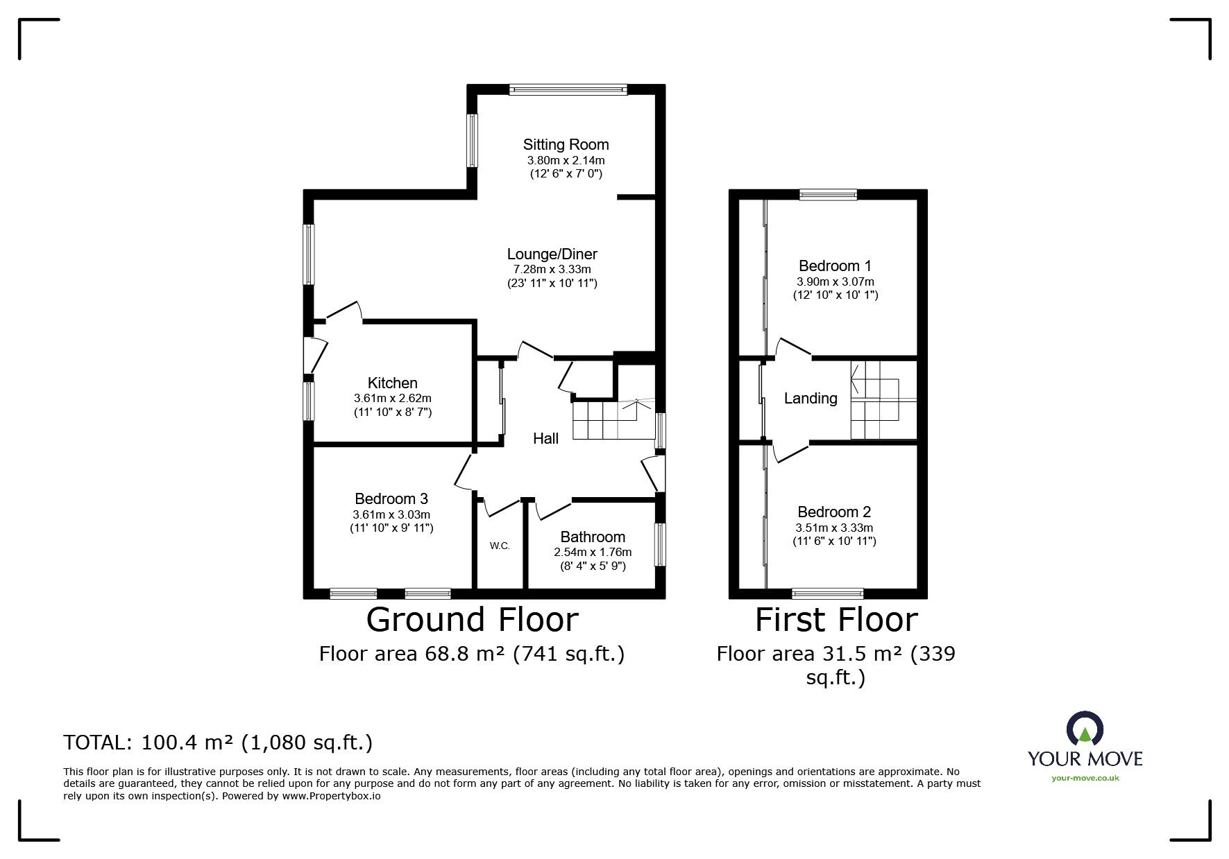 Floorplan of 3 bedroom Detached Bungalow for sale, Menson Drive, Hatfield, South Yorkshire, DN7