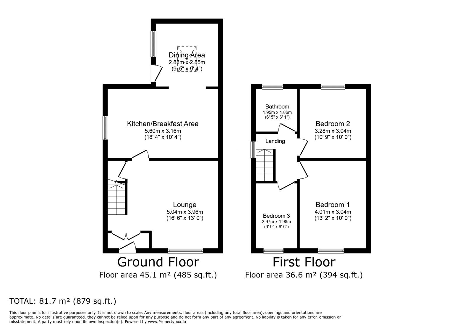 Floorplan of 3 bedroom Semi Detached House for sale, Westmorland Way, Sprotbrough, South Yorkshire, DN5