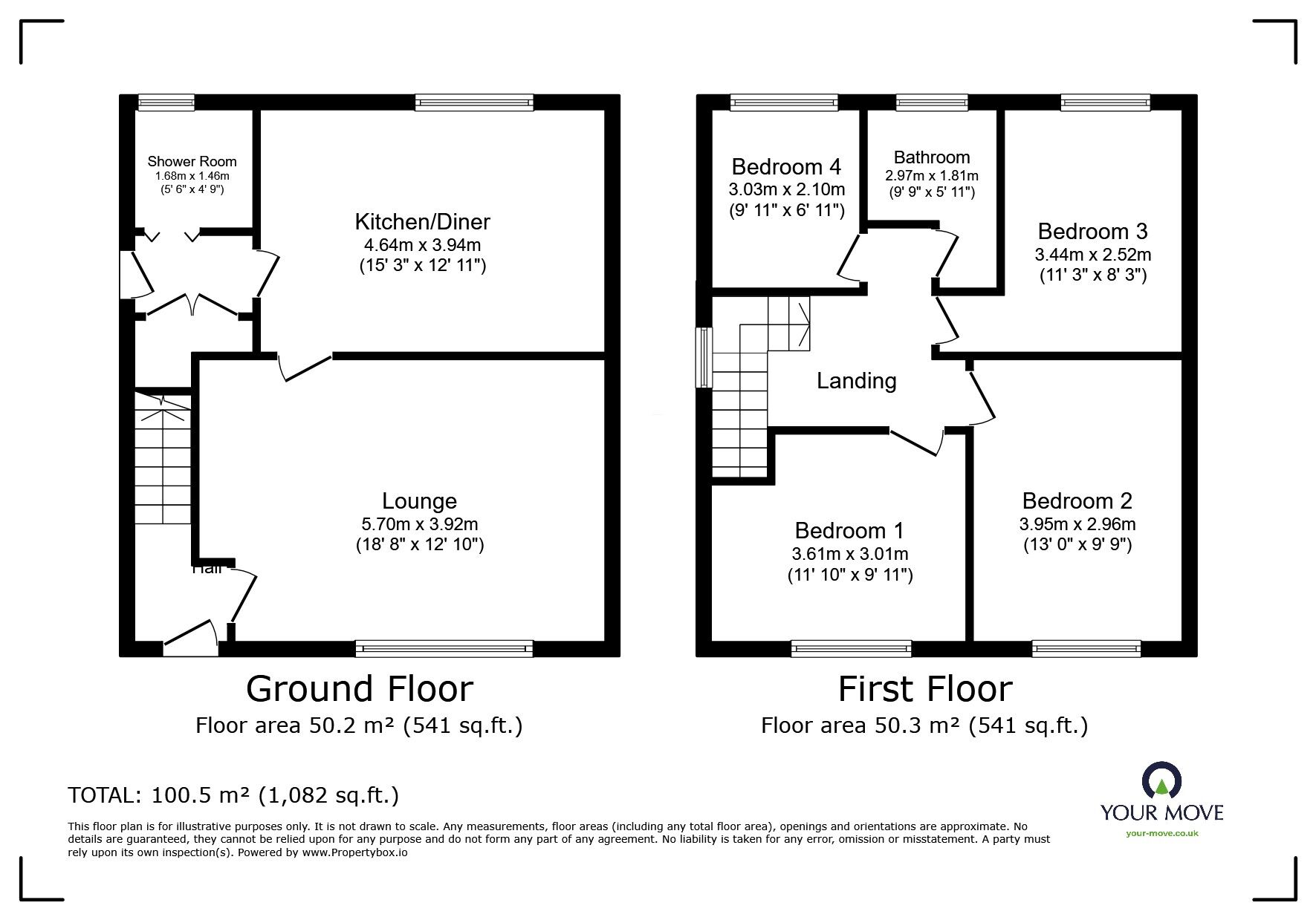 Floorplan of 4 bedroom Semi Detached House for sale, Church View, Wadworth, South Yorkshire, DN11