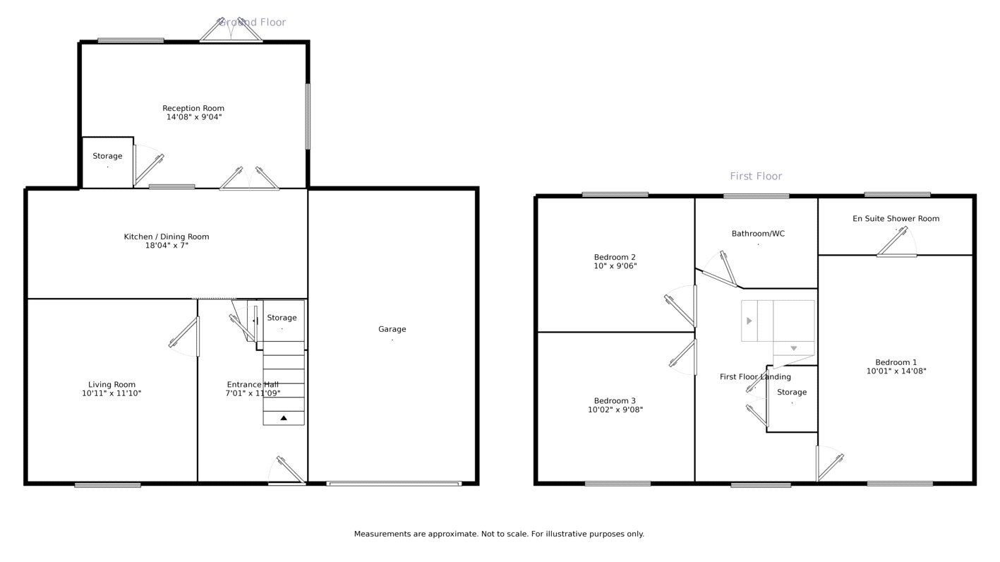 Floorplan of 3 bedroom Semi Detached House for sale, Poplar Road, Dunscroft, South Yorkshire, DN7