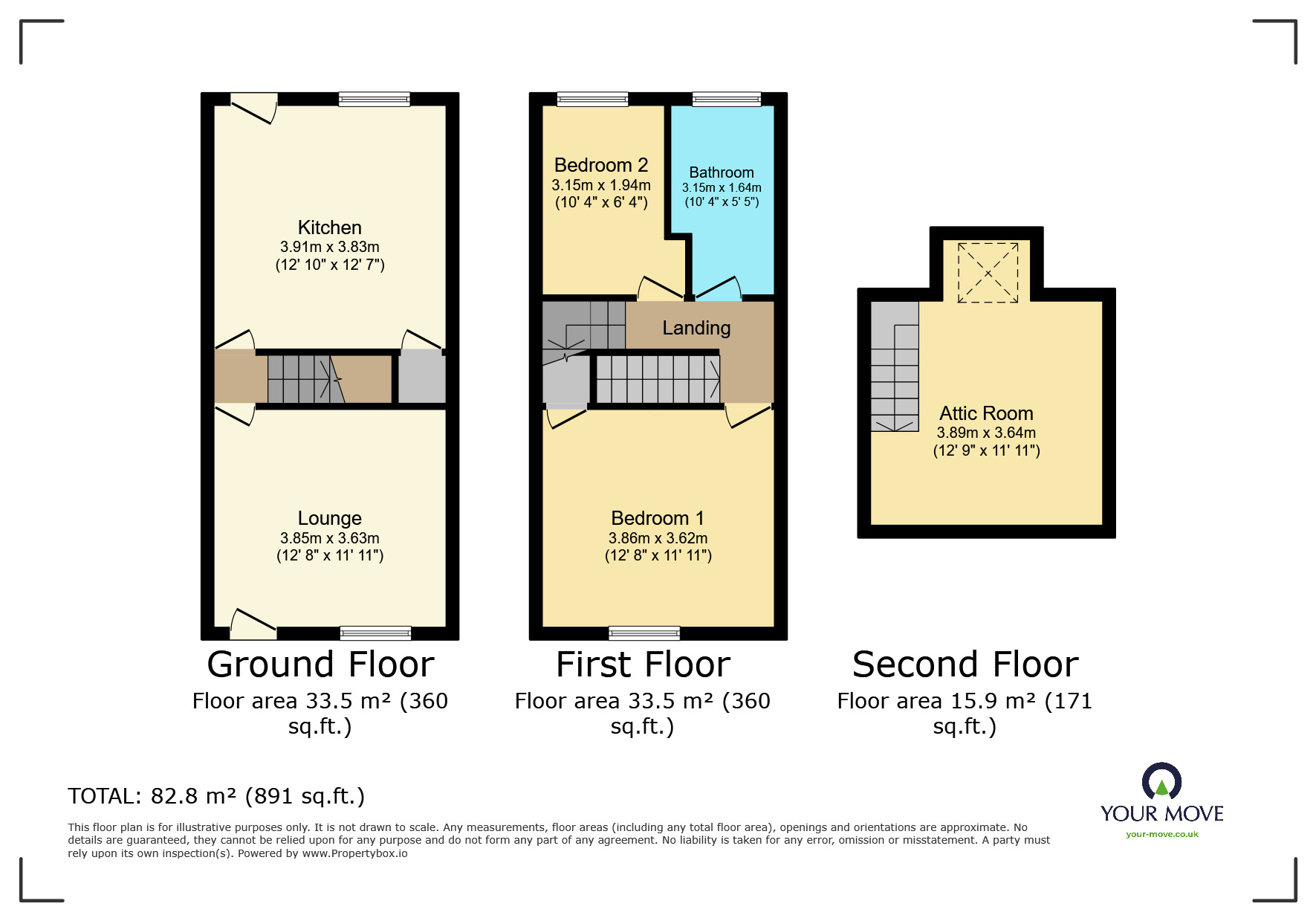 Floorplan of 3 bedroom Mid Terrace House for sale, Dockin Hill Road, Doncaster, South Yorkshire, DN1