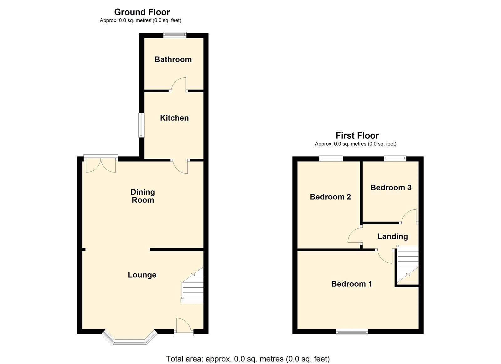 Floorplan of 3 bedroom Mid Terrace House for sale, Church Road, Edlington, South Yorkshire, DN12