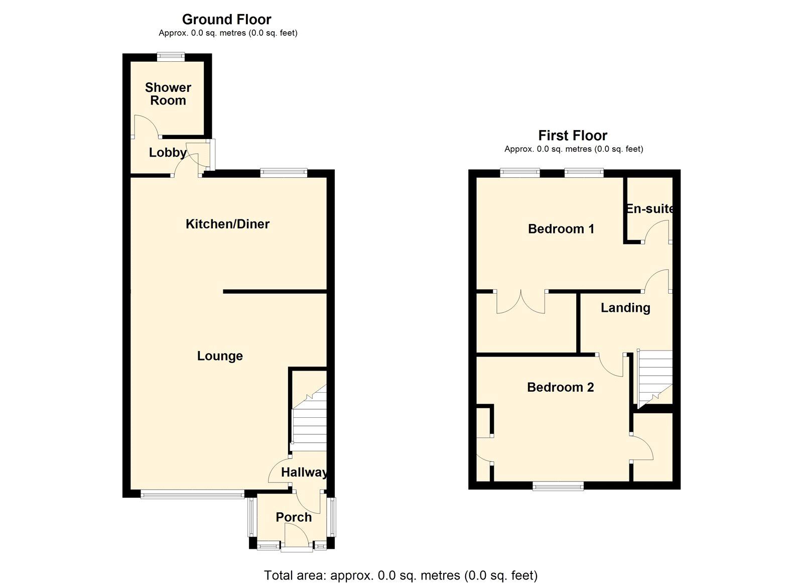 Floorplan of 2 bedroom Mid Terrace House for sale, Church Road, Edlington, South Yorkshire, DN12