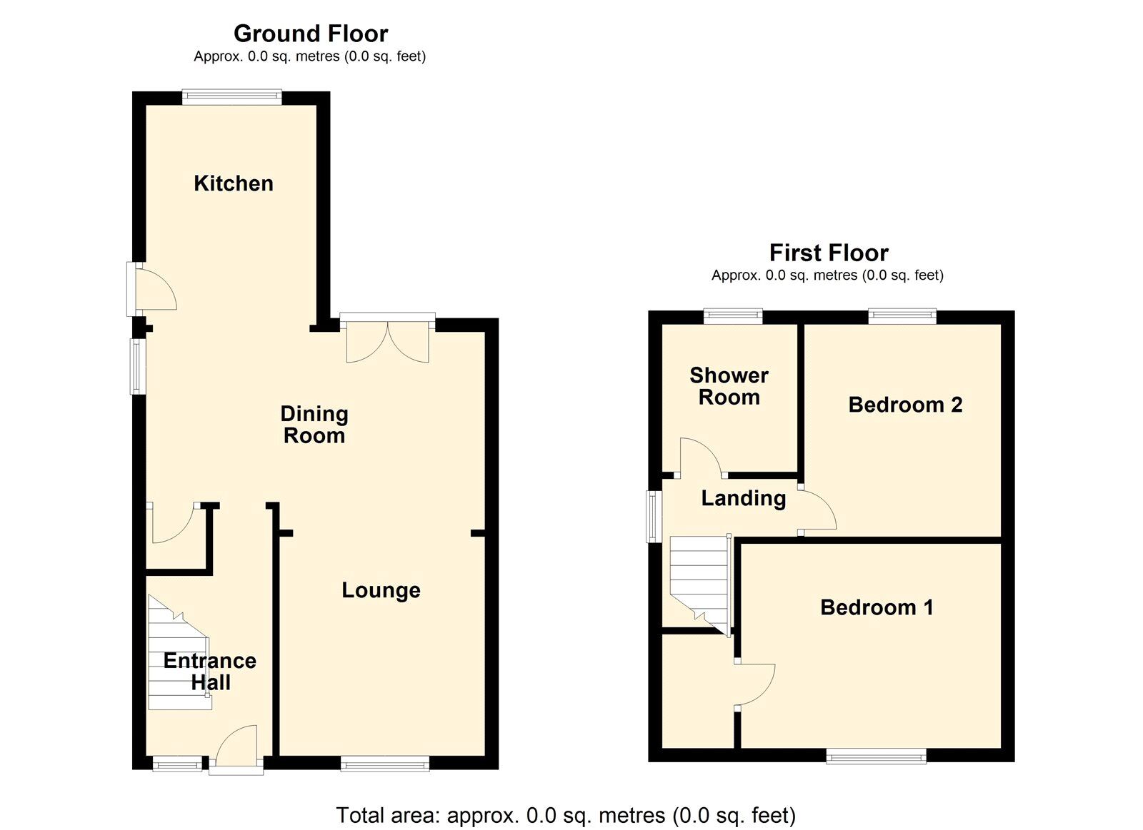 Floorplan of 2 bedroom Semi Detached House for sale, Rowena Drive, Doncaster, South Yorkshire, DN5