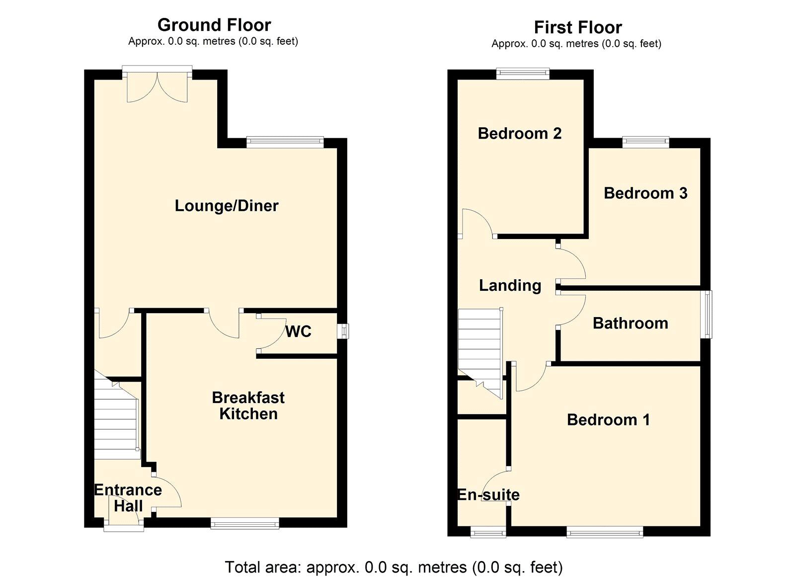 Floorplan of 3 bedroom Semi Detached House for sale, Hutton Court, Armthorpe, South Yorkshire, DN3