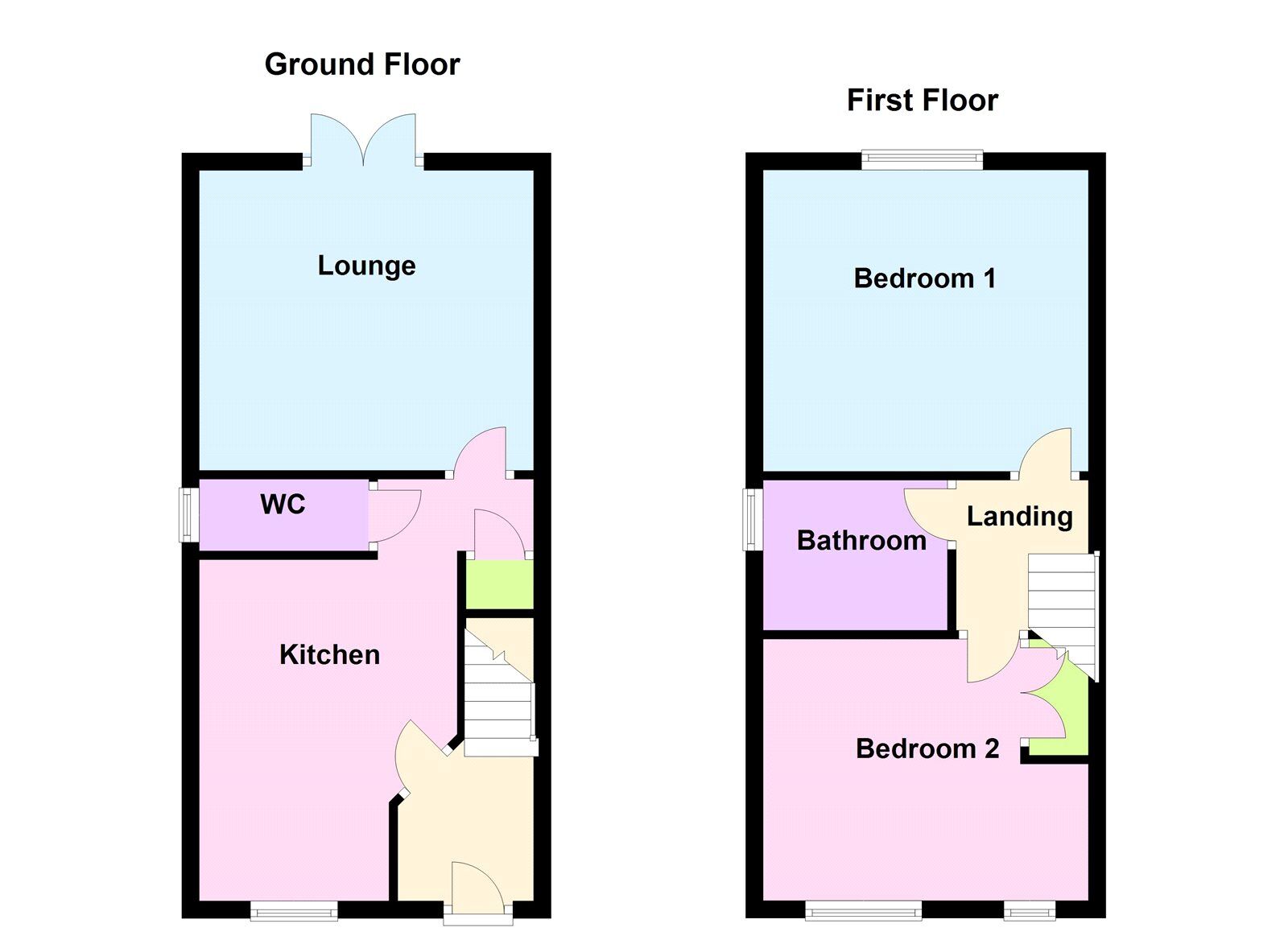 Floorplan of 2 bedroom Semi Detached House for sale, Fulwood Gardens, Fulwood Drive, Doncaster, DN4