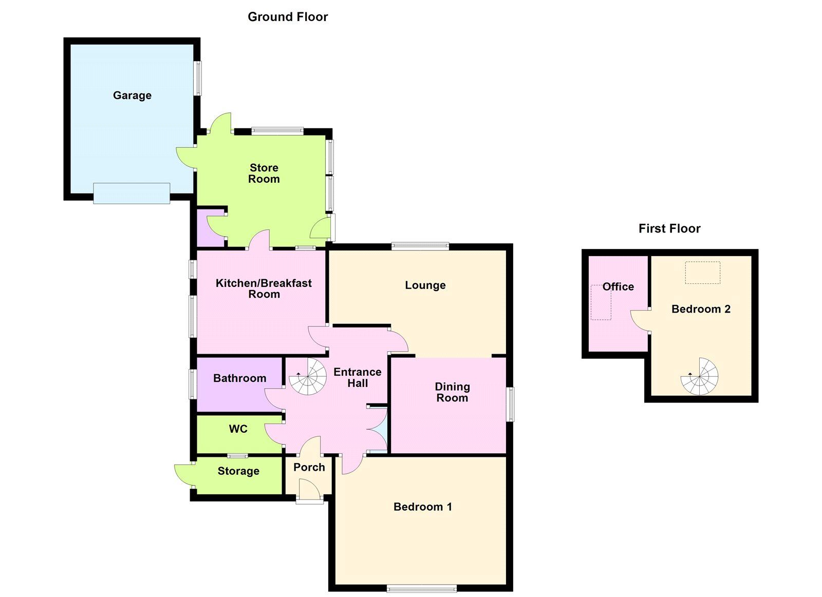 Floorplan of 2 bedroom Detached Bungalow for sale, Nutwell Lane, Armthorpe, South Yorkshire, DN3