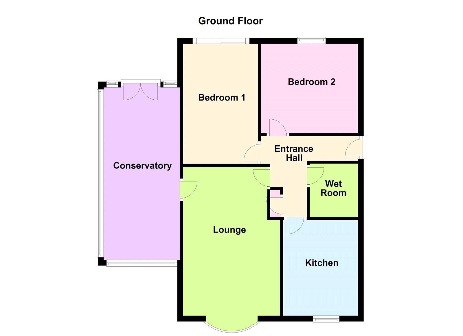 Floorplan of 2 bedroom Detached Bungalow for sale, Pine Hall Road, Barnby Dun, Doncaster, DN3