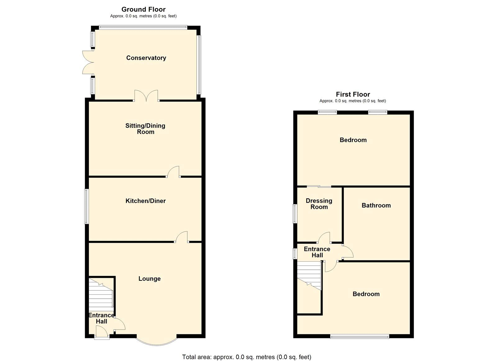 Floorplan of 2 bedroom Semi Detached House for sale, Crompton Avenue, Doncaster, South Yorkshire, DN5