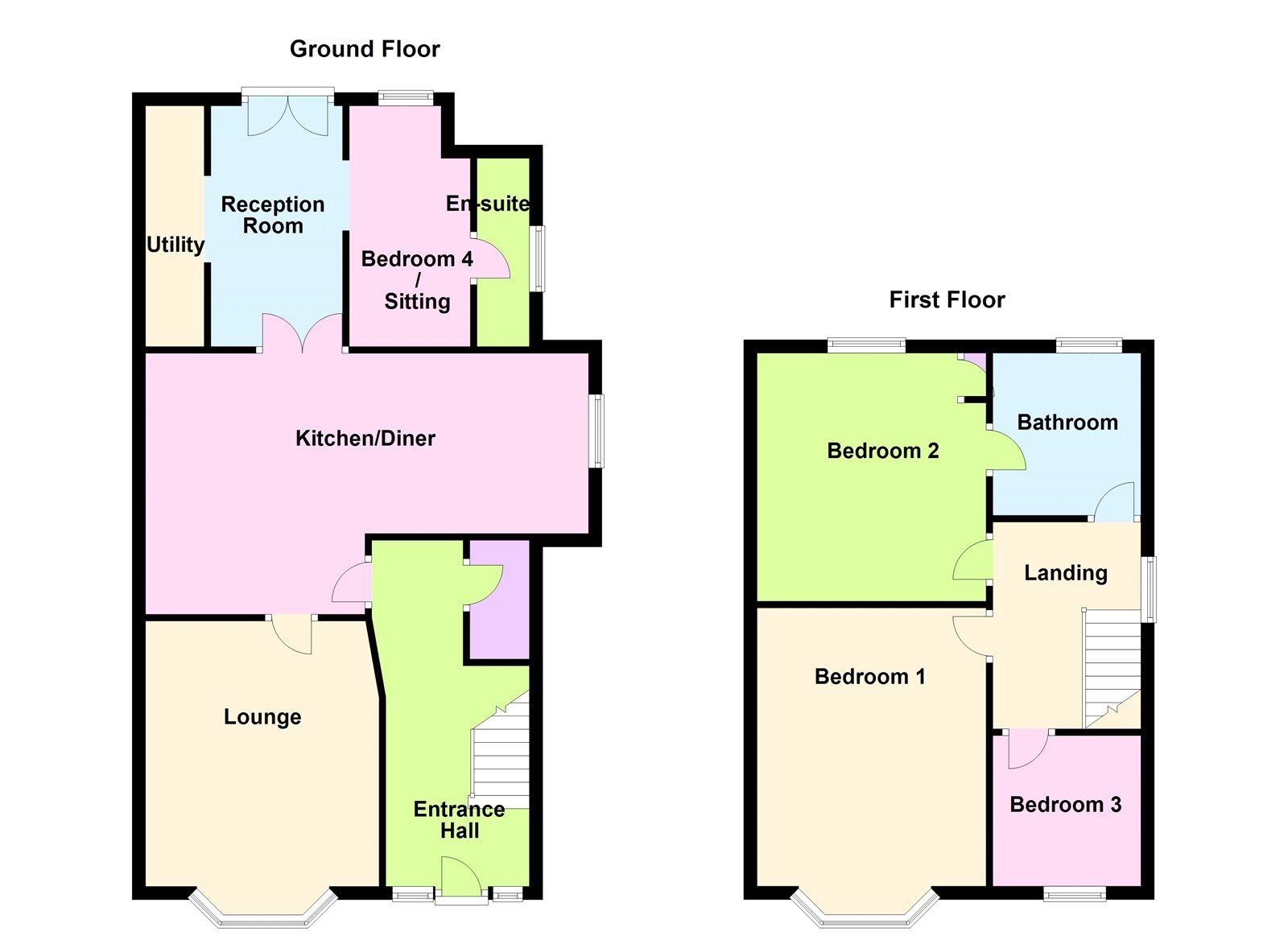 Floorplan of 4 bedroom Semi Detached House for sale, Somersby Avenue, Doncaster, South Yorkshire, DN5