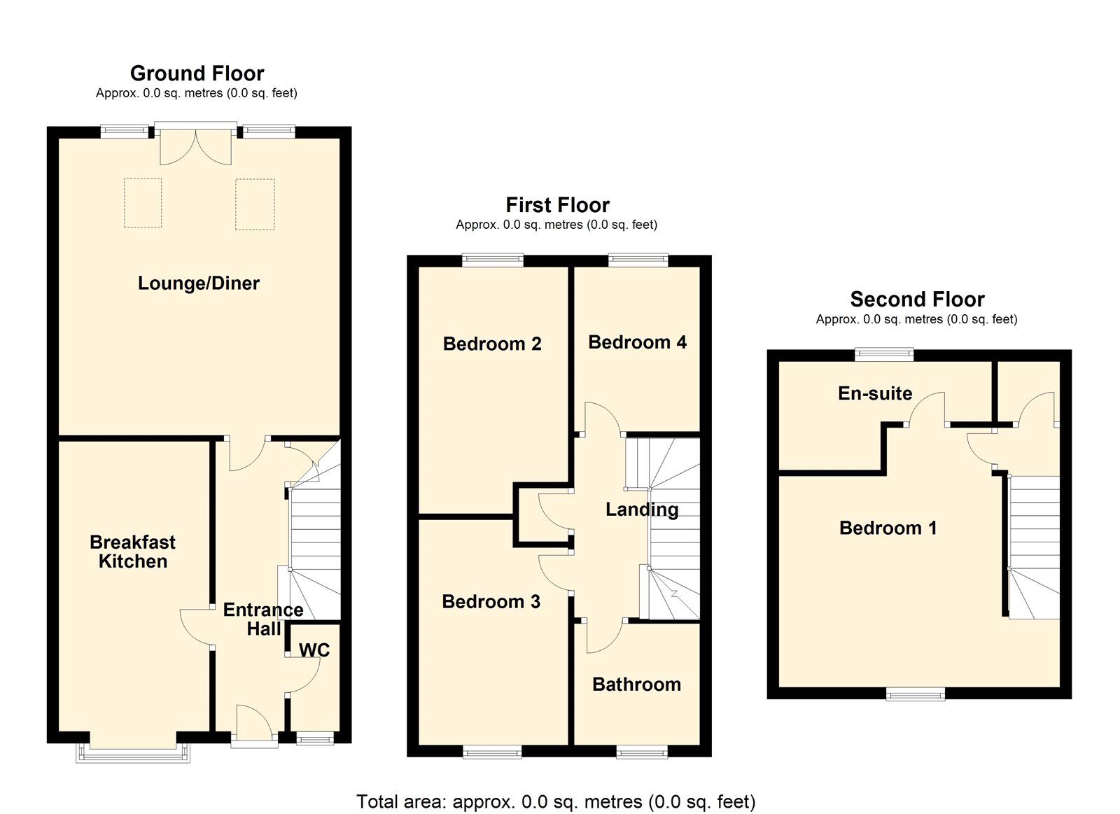 Floorplan of 4 bedroom Semi Detached House for sale, Haydn Griffiths Way, Armthorpe, South Yorkshire, DN3